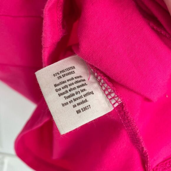 DECREE Hot Pink Scoop Neck Short Sleeve Cropped Top Women’s Size S - Picture 4 of 5